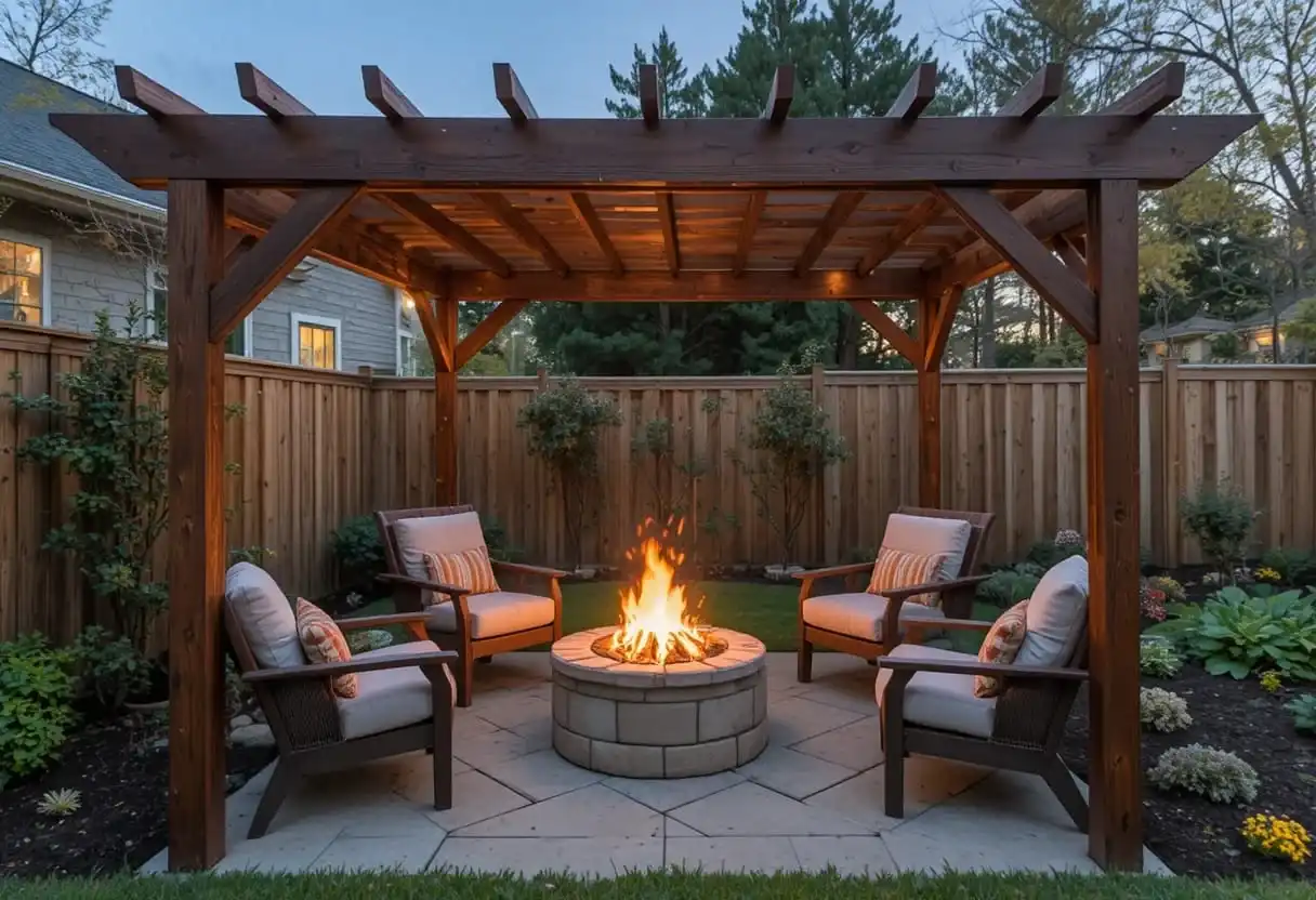 17 fire pit pergola designs you’ll love