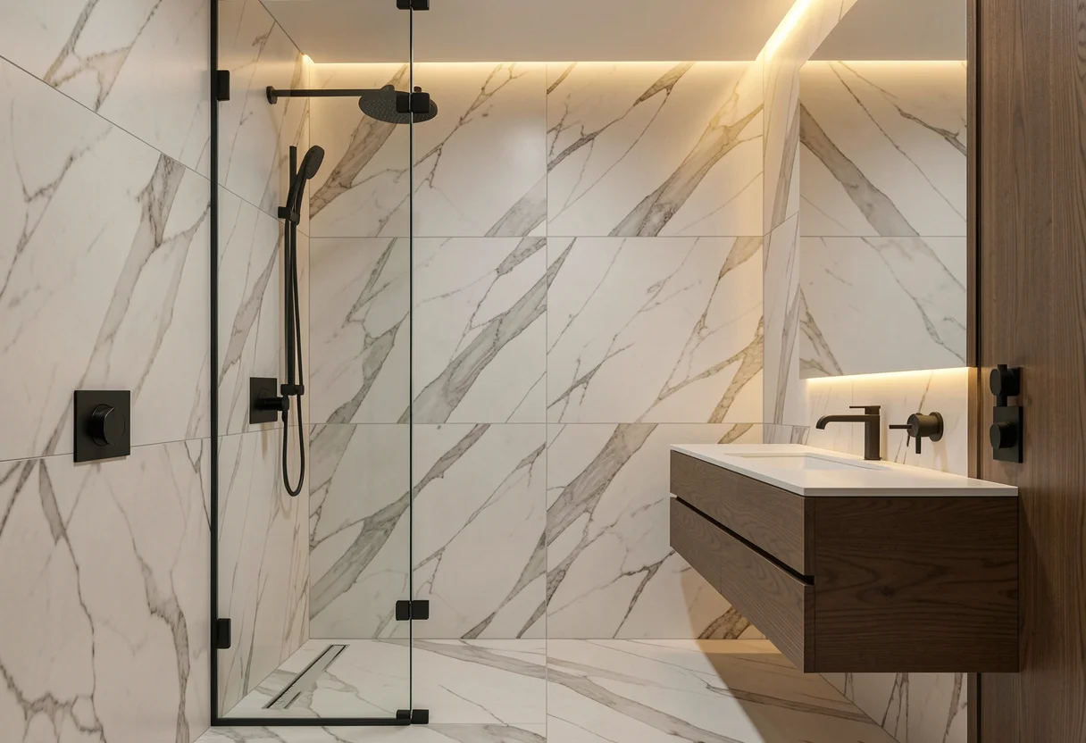 1. frameless glass shower designs