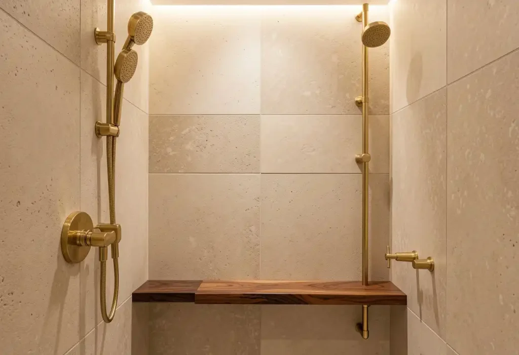 Stunning Shower Remodel Ideas 2026 to Copy 11. warm neutral shower designs