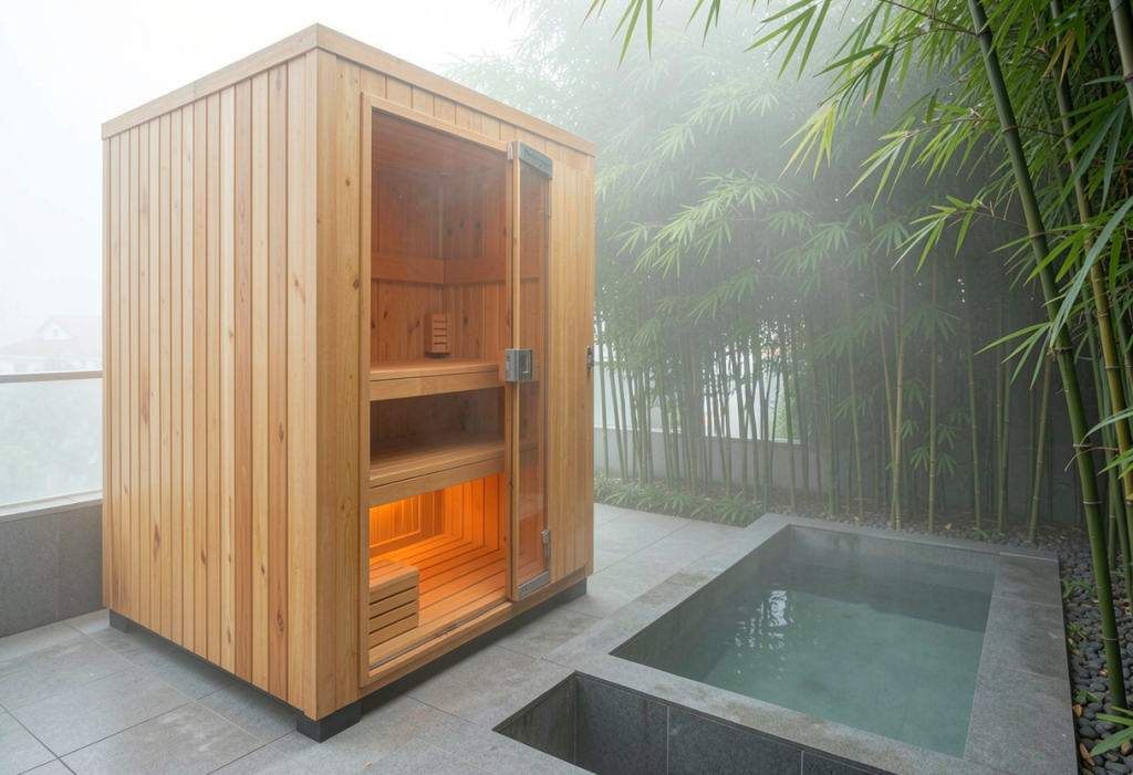 15 Modern Terrace Design Ideas 2026 for Urban Luxury magnific a cedar wood outdoor saun 2953533484
