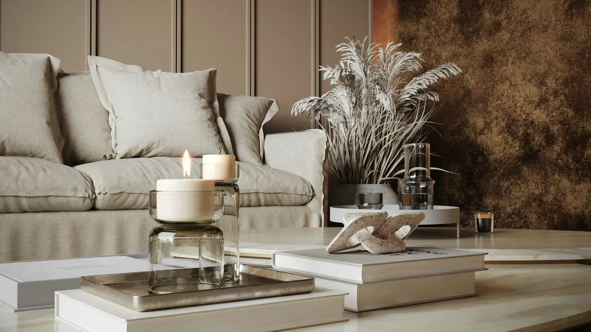 15 High-End Living Room Ideas for Small Spaces A living room with a couch and a coffee table