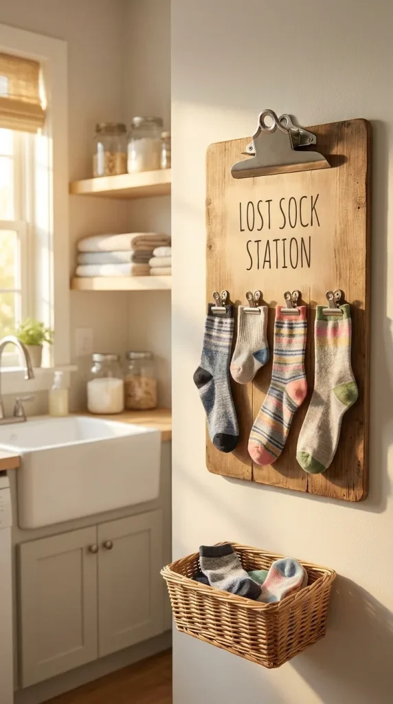 10 Laundry Room Organization Ideas That Change Everything lost sock station wall mounted 202606281357