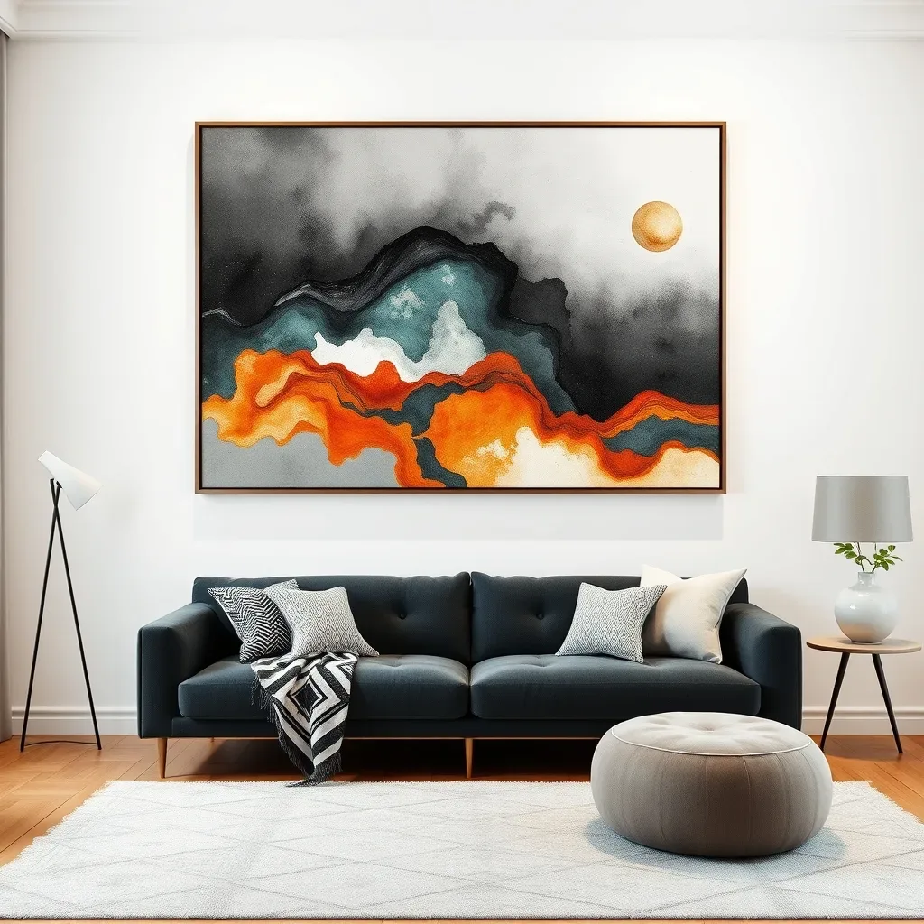 12 Wall Decor Ideas That Turn Every Blank Wall Into Something Beautiful large scale art print wall bedroom living room statement framed