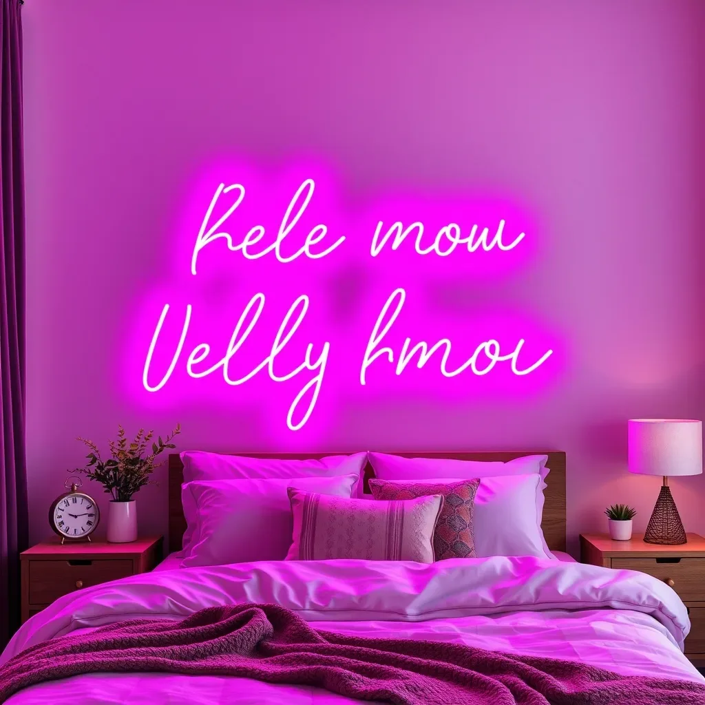 12 Wall Decor Ideas That Turn Every Blank Wall Into Something Beautiful LED neon sign bedroom wall decor custom phrase warm glow