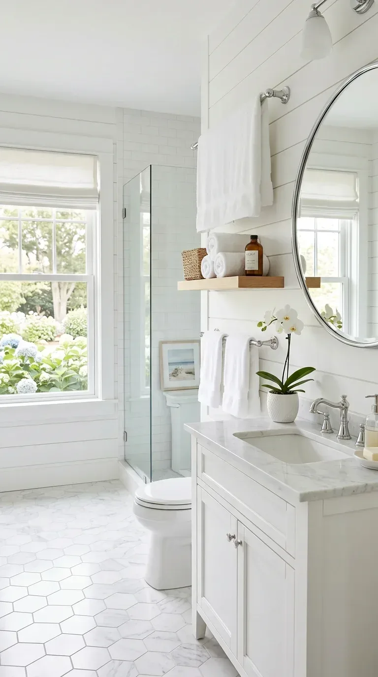 15 Bathroom Towel Decor Ideas That Make Your Space Look Like a Luxury Hotel A complete set of crisp white bath towels and hand towels displayed in a luxury bathroom