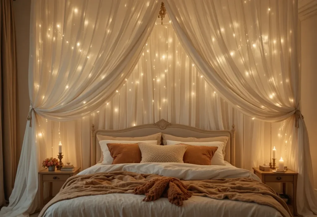 18 Decorative Cozy Ideas to Steal in 2026 Create a Dreamy Bedroom Canopy Drape